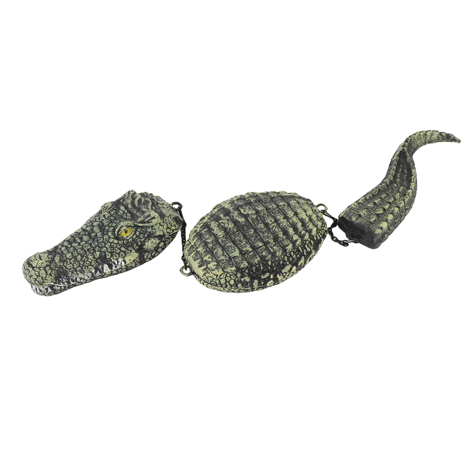 Artificial Alligator Decoy Plastic 3 Segment Simulated Floating Crocodile Sculpture for Garden Pool Decoration