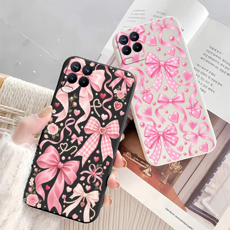 Coque souple avec nœuds roses  - Realme Note 50 avis et prix