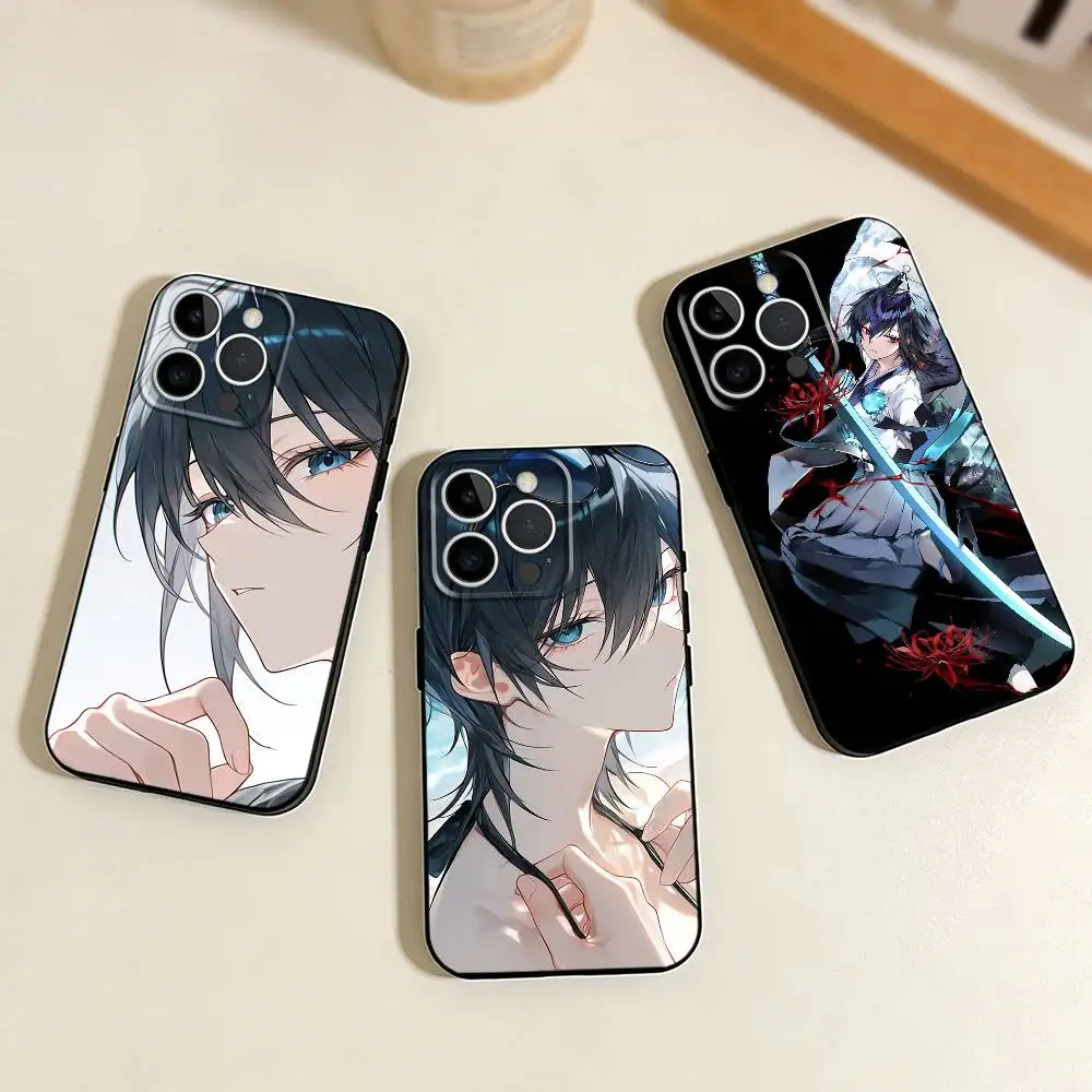 Funda para Teléfono Cool I-Ishimi Yokoyama para iPhone 17, 16, 15, 14, 13, 12, 11 Plus, Pro Max, XS, Cubierta de Silicona Suave Negra