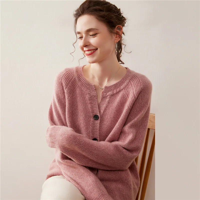 

Женский кашемировый кардиган-свитер, осенне-зимний теплый свитер