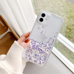 Bling Rhinestones Quicksand Cover for iPhone 17 16 15 14 Pro Max Case Shell iPhone16 15 Pro Fashion Sparkling Shiny Funda Coque