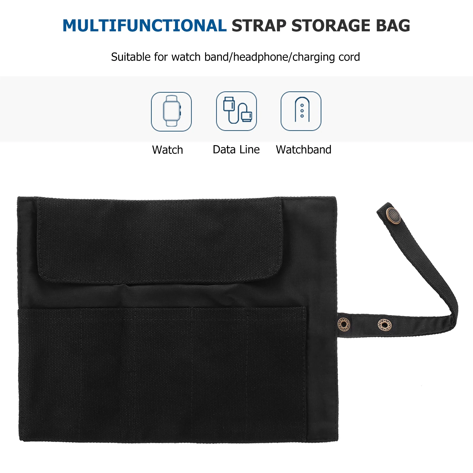 

Strap Storage Bag Watch Bands Travel Pouch Box Stylish Canvas Case Gift for Lovers