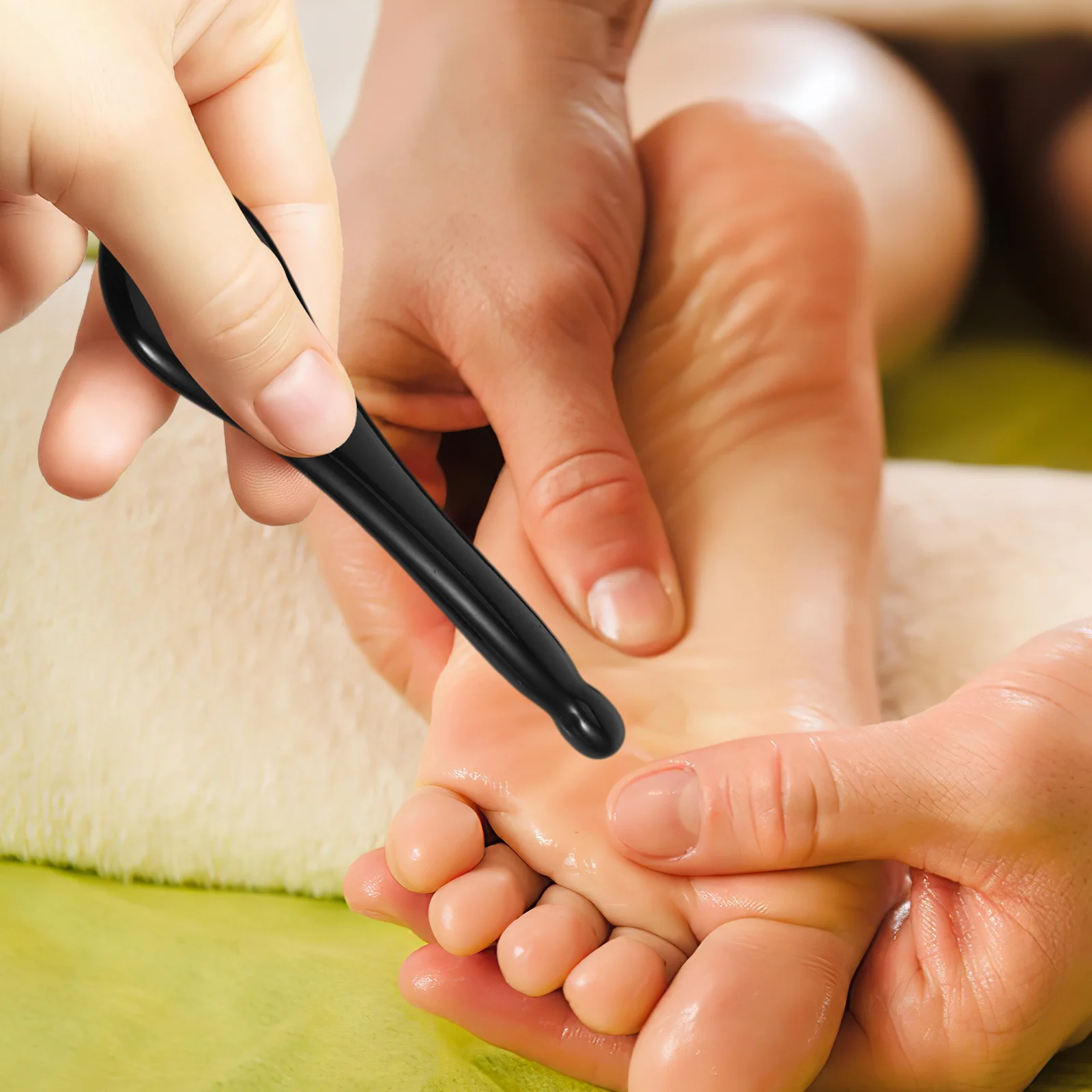 

3Pcs Natural Obsidian Gua Sha Face Massage Tools Set Smooth Facial Sculpting Stone for Deep Tissue Relaxation Skincare Spa