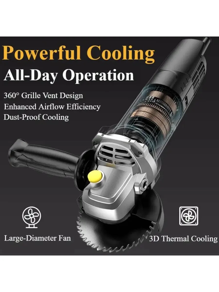 Household Angle Grinder Multi-Function Cutter & Polisher Handheld Power Tool