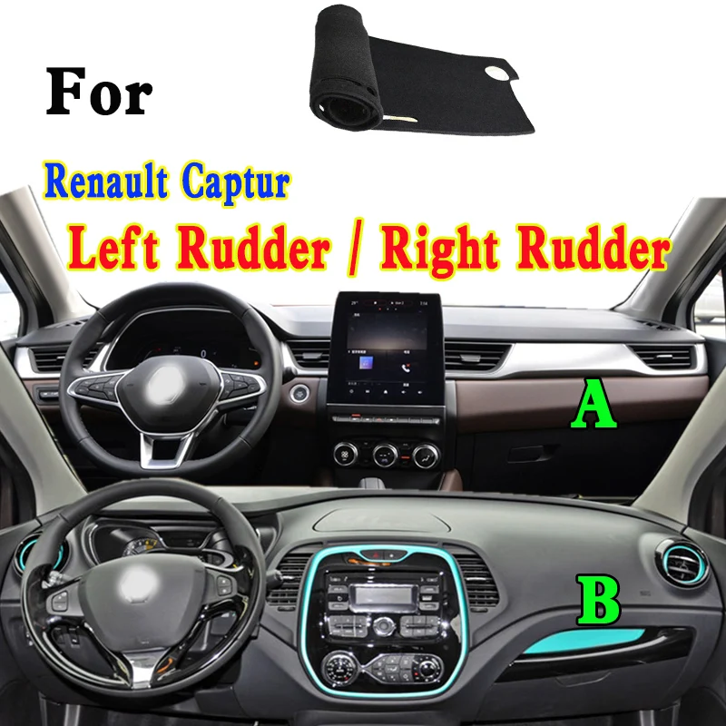 For Renault Captur J87 J5 H5 TCe270 Car-Styling Dashmat Dashboard Cover Instrument Panel Insulation Sunscreen Protective Pad