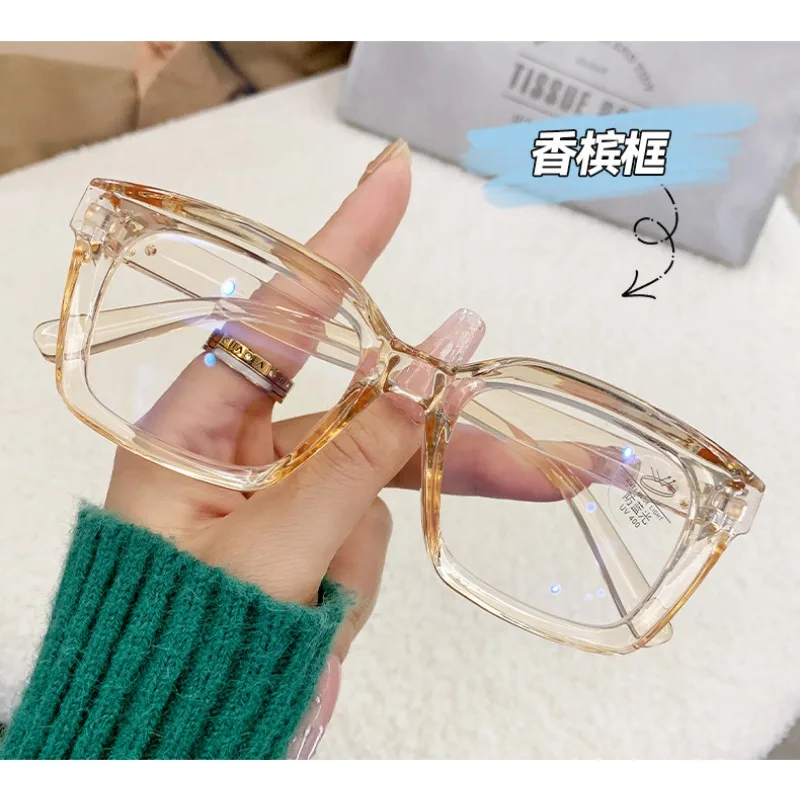 Occhiali da donna anti luce blu Montatura oversize Occhiali vintage Occhiali da computer Oculare per protezione degli occhi trasparente full frame