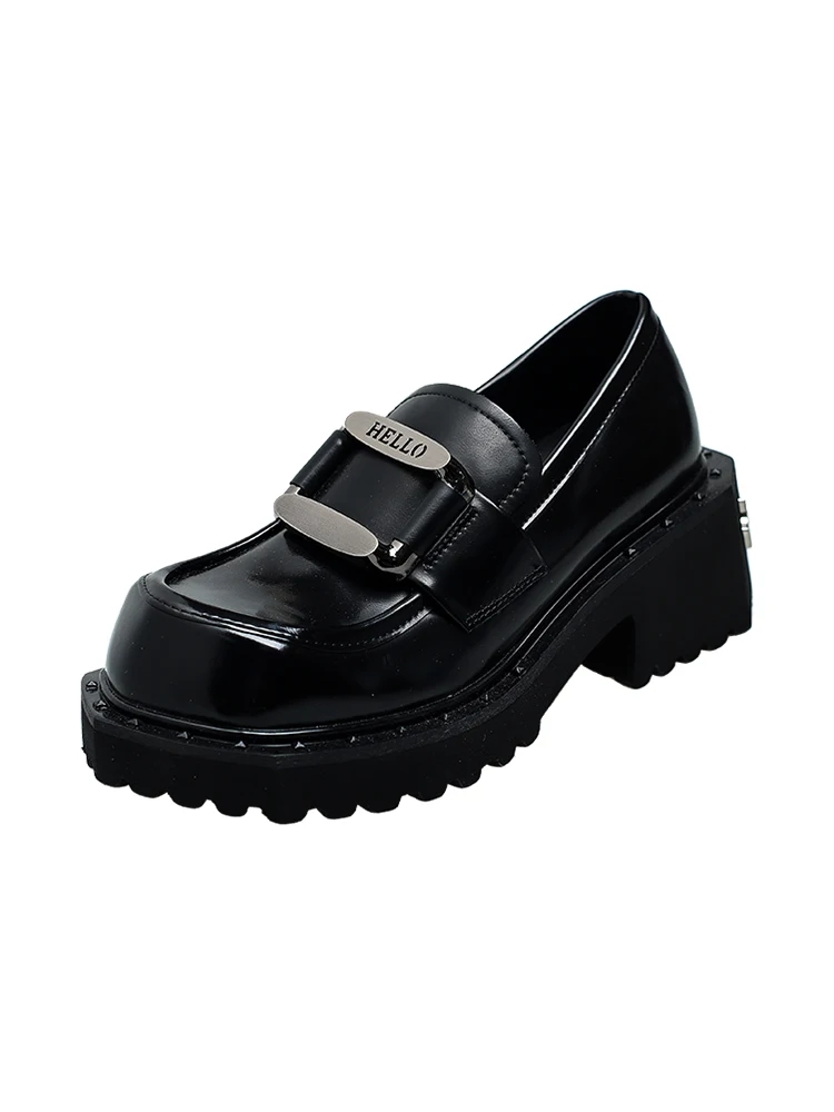 

Xin Personali Women's oes Весенние Sle Briti Sle Slip-On Thi Bot Loers Faionable Повседневные кожаные кроссовки