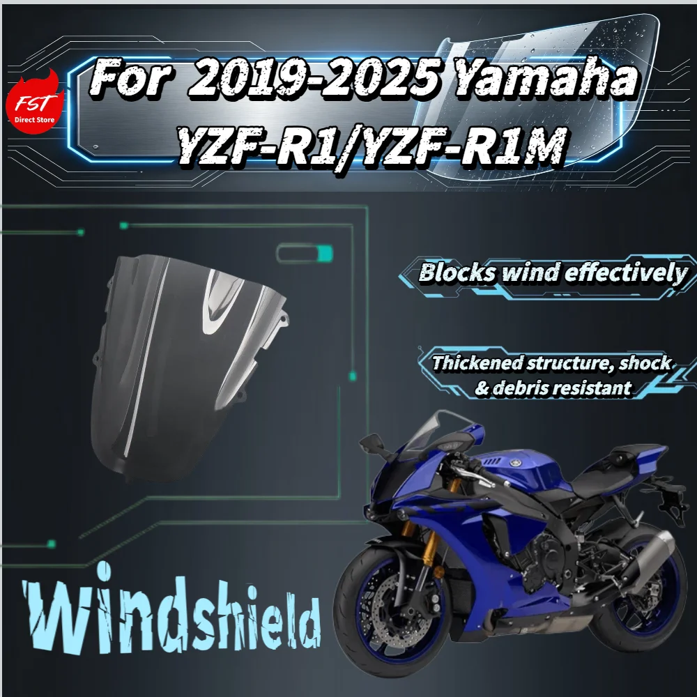

Для Yamaha R1 R1M 2019+ ветровое стекло из карбона, ветроотражатель в стиле Aella Racing, детали для модификации мотоцикла