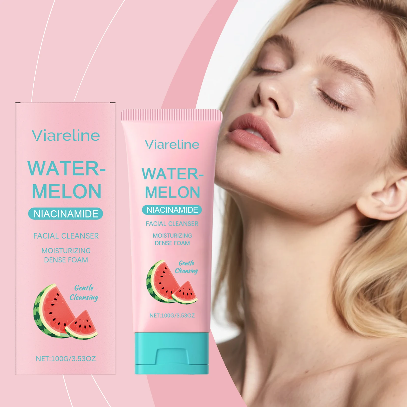 

Watermelon Foam Facial Cleanser Gentle Cleansing Facial Skin Nourishing Care Face Washing
