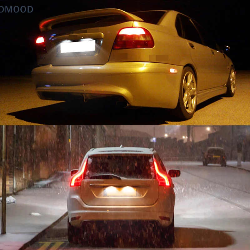 1Pcs LED Car license plate light 12V white light for Volvo S40 S60 S80 XC70 XC60 S60 C70 V50 XC70 V70 White Car Lamp 12V