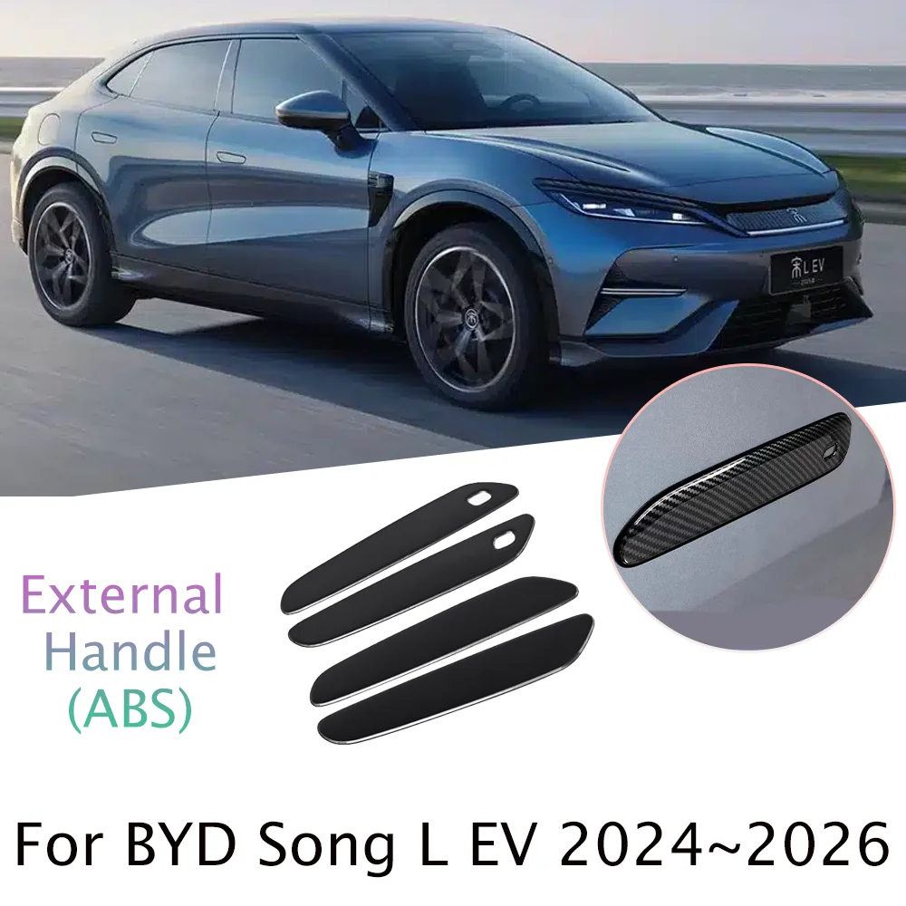 

For BYD Song L EV 2024~2026 2025 Car Exterior Door Handle Cover Protect Stickers Decorative Modification Accessories