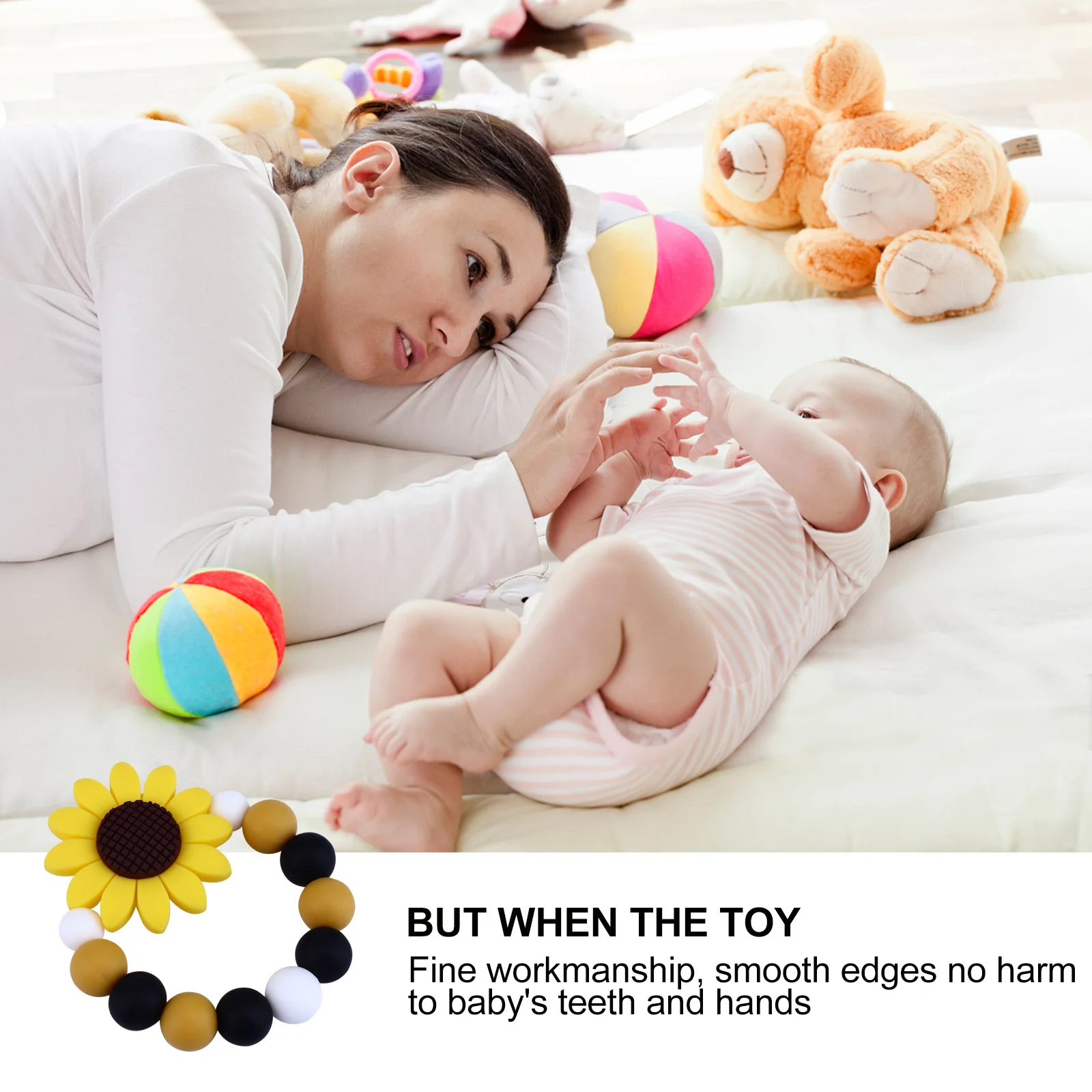 

Силиконовые детские прорезыватели, безопасные мягкие обезболивающие жевательные инструменты, натуральные ручные прорезыватели для младенцев, детские прорезыватели