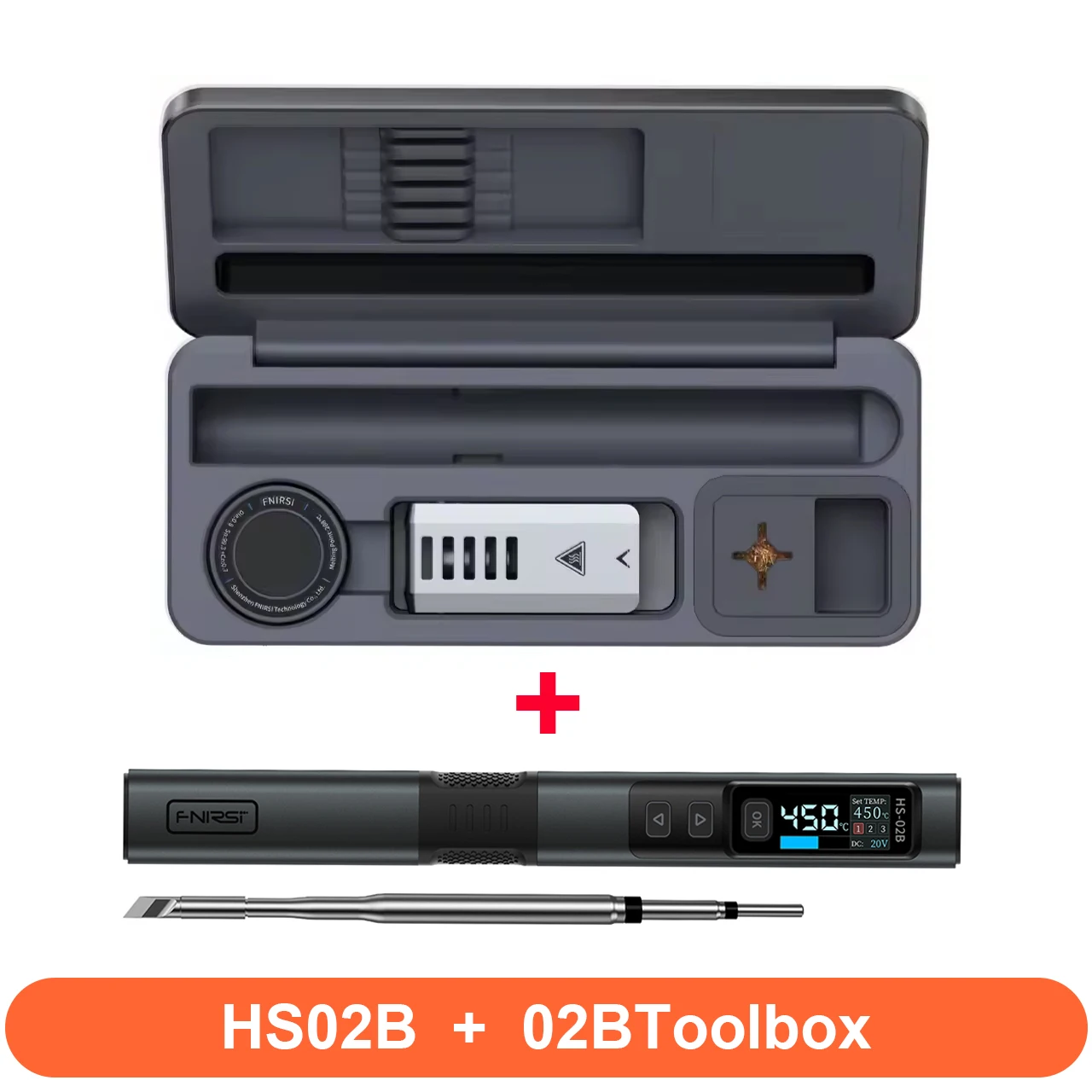 FNIRSI HS02 Soldeerbout HS-02A Gereedschapskist PD 100W Verstelbare Constante Temperatuur Lassen Reparatie Tools C210 Tips