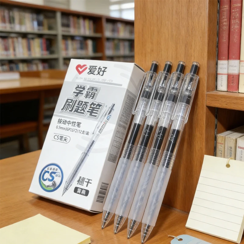 

12 шт., быстросохнущая нейтральная ручка для студенческого офиса, нейтральные ручки большой емкости, простые и гладкие для студенческих экзаменов
