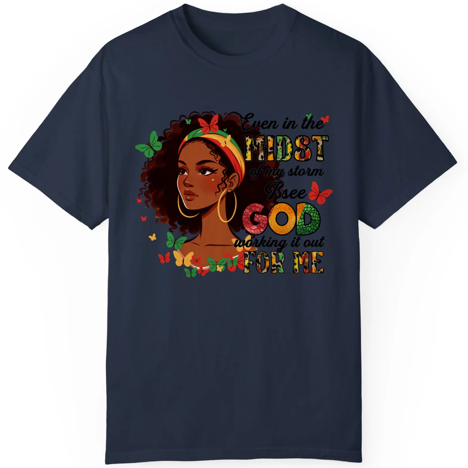 I See God Working Out For Me Black Freedom Day Vintage Unisex T-Shirt S-5XL