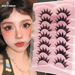 RED SIREN 5/7 Pairs Manga Lashes Korean Make Up New Cosplay Anime Natural False Eyelashes