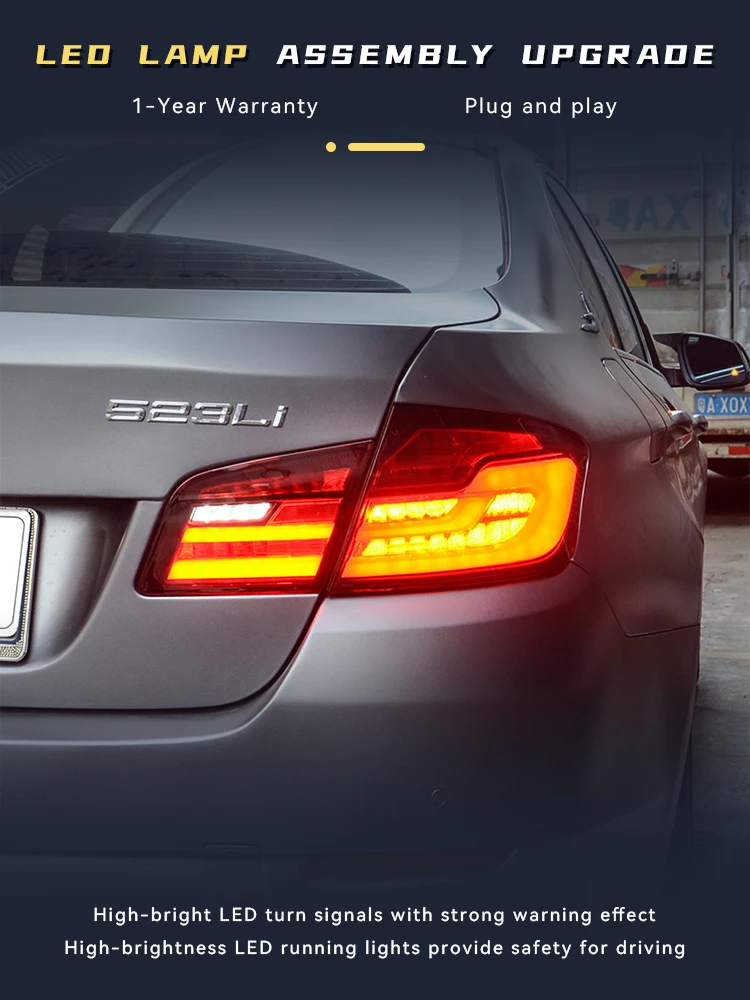 

Стайлинг автомобиля для BMW 5 серии F18 F10 520 525 530 2010-2017, обновленный задний фонарь, светодиодный DRL, сигнал заднего хода, задний фонарь, инструменты, аксессуары