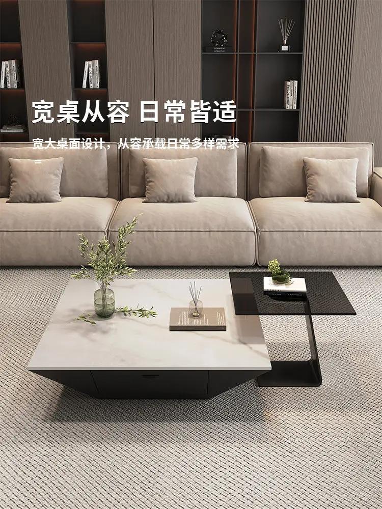 rock slab coffee table with storage small apartment inverted triangular square coffee table