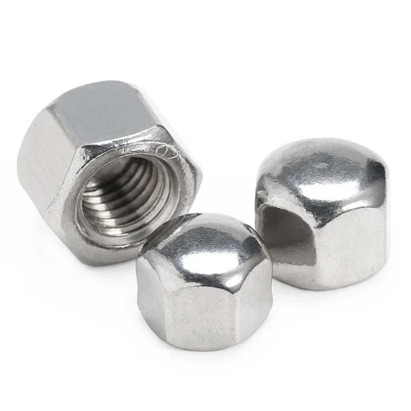 M3 M4 M5 M6 M8 M10 M12 M14 M16 M20 304 Stainless Steel Short Hexagonal Thin Cap Rubber Nut Blind Hole Decorative Screw Cap