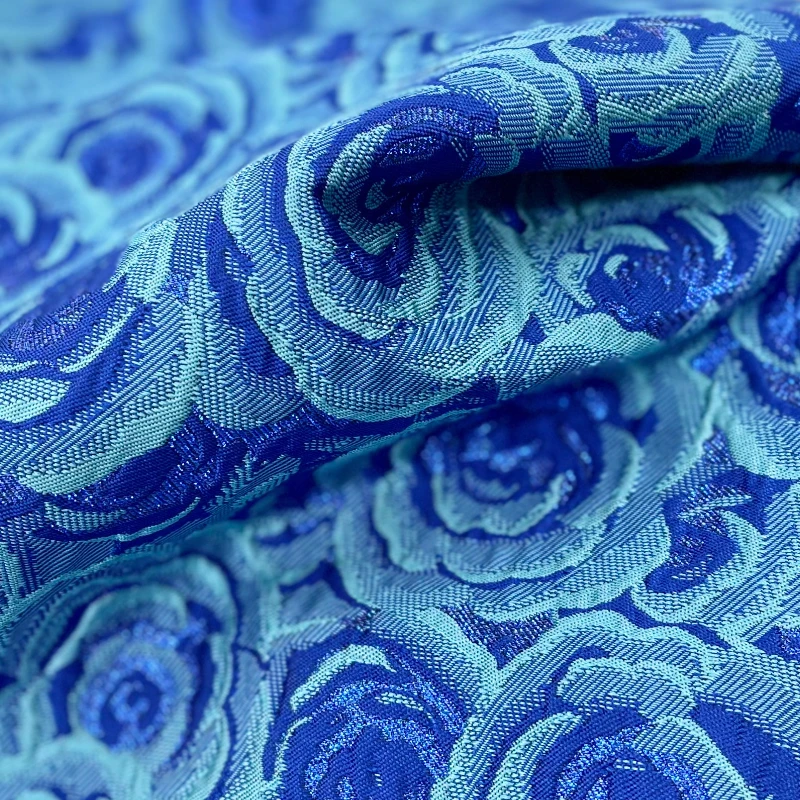 Glossy Relief Jacquard Fabric for Dress Clothing Fashion Designer Handmade Diy Sewing Material Cloth Wholesale