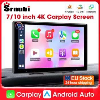 Srnubi 7/10 pulgadas Carplay pantalla inteligente de coche inalámbrico Carplay Android Auto reproductor Multimedia AUX Radio de coche para Apple Android estéreo 1