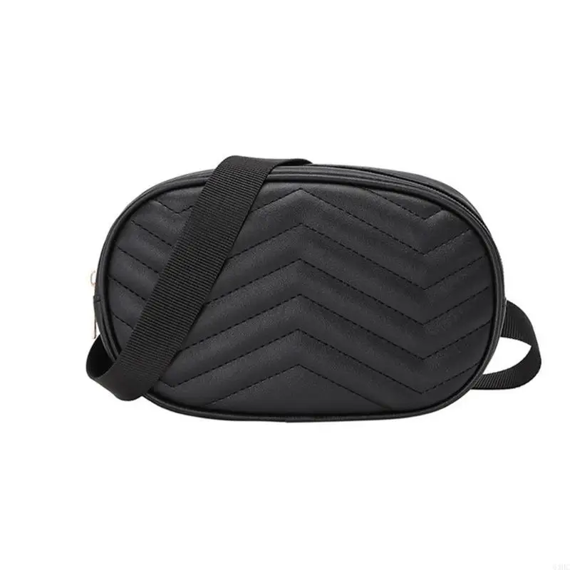 63HC Summer Fanny Pack PU Chest Bag with Adjustable Strap Crossbody Bags Keep Your Belongings Handy