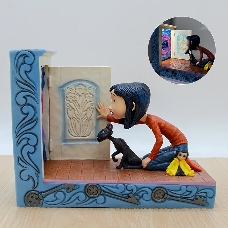 20cm Coraline & die Geheime Tür Anime-Mädchenfigur Coraline Actionfigur Mr. Bobinski/Wybie/Die Katze Figurine Modellpuppe Spielzeug Geschenk – Detail 11
