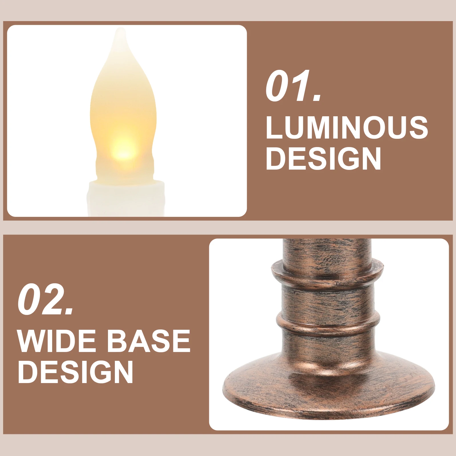 

6Pcs Reusable LED Lights Flameless Operated for Romantic Atmosphere Holiday Decorations Lights