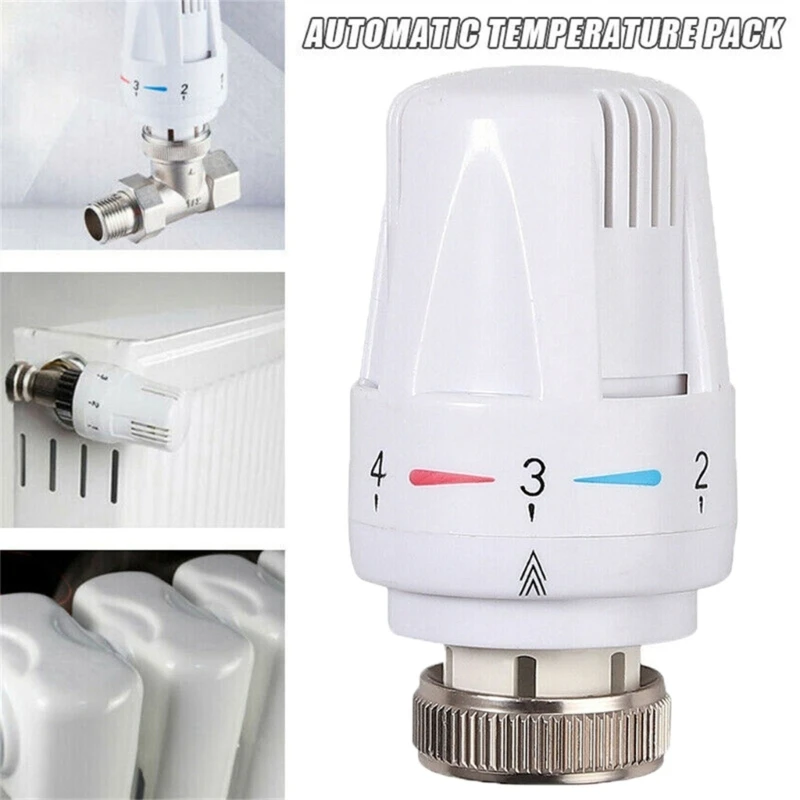 Straight Type Thermostatic Radiator Regulator Valves Water/Floor Heating Temperature Manual Control Valves Head Dropshipping