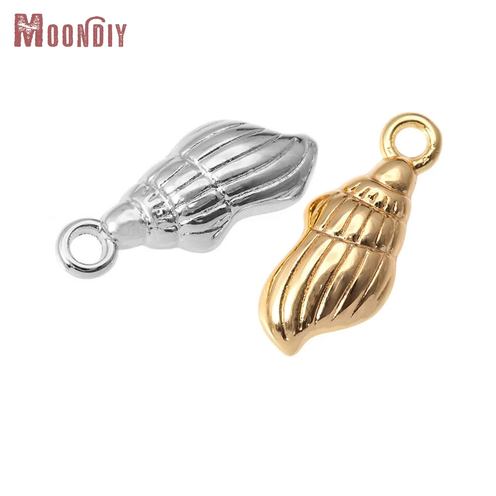 

6PCS 18K Gold Color Conch Seashells Charms Pendants High Quality Diy Necklace Earrings Charms Jewelry Making Accessories