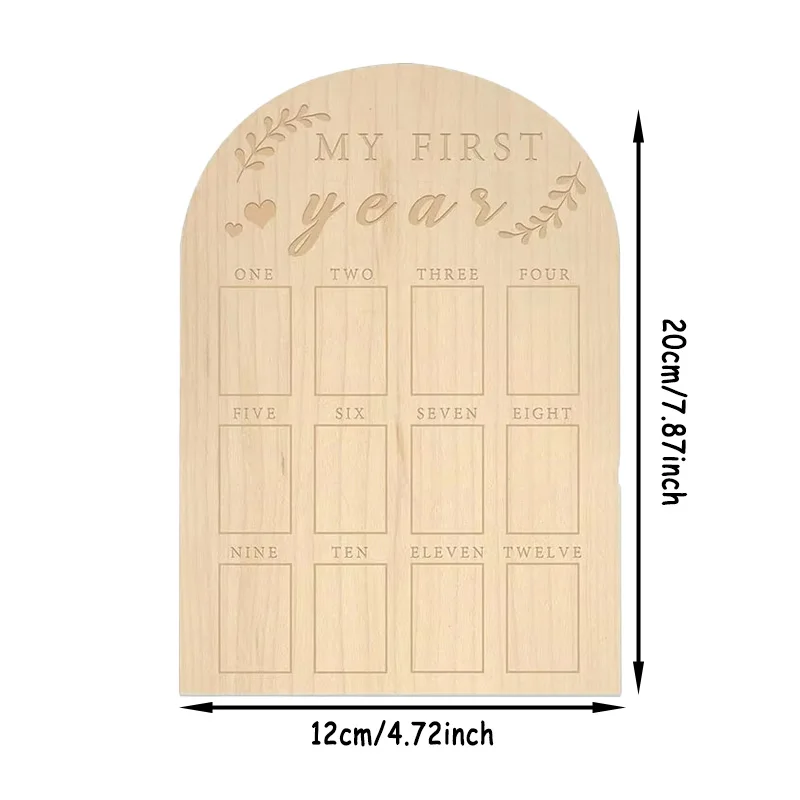 الوليد السنة الأولى إطار صور التصوير الدعائم 12 شهر نمو الطفل صورة سجل معلم مجلس هدية تذكارية الطفل