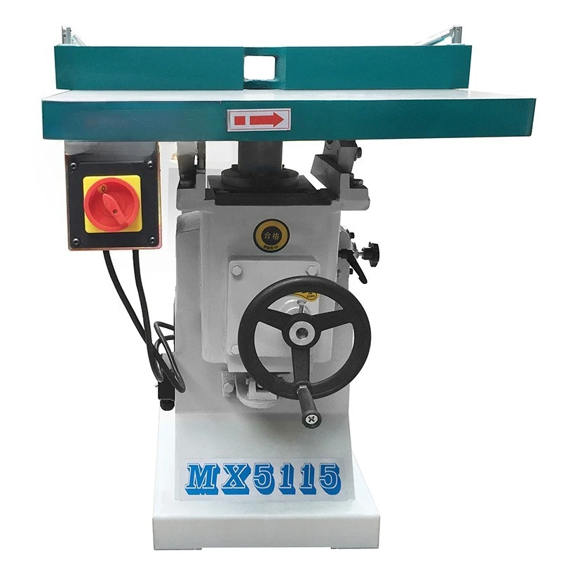 Vertical single axis woodworking router, trimmer, slotting machine