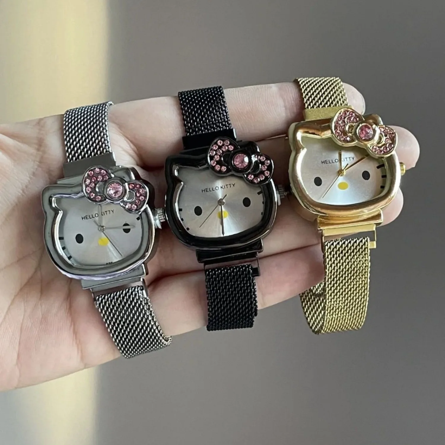 Anime Sanrio HelloKitty Stylish Quartz Watch Cute and Kawaii Cartoon Design Ins Vibe 2026 Gift Set for Best Friend Birthday view 2
