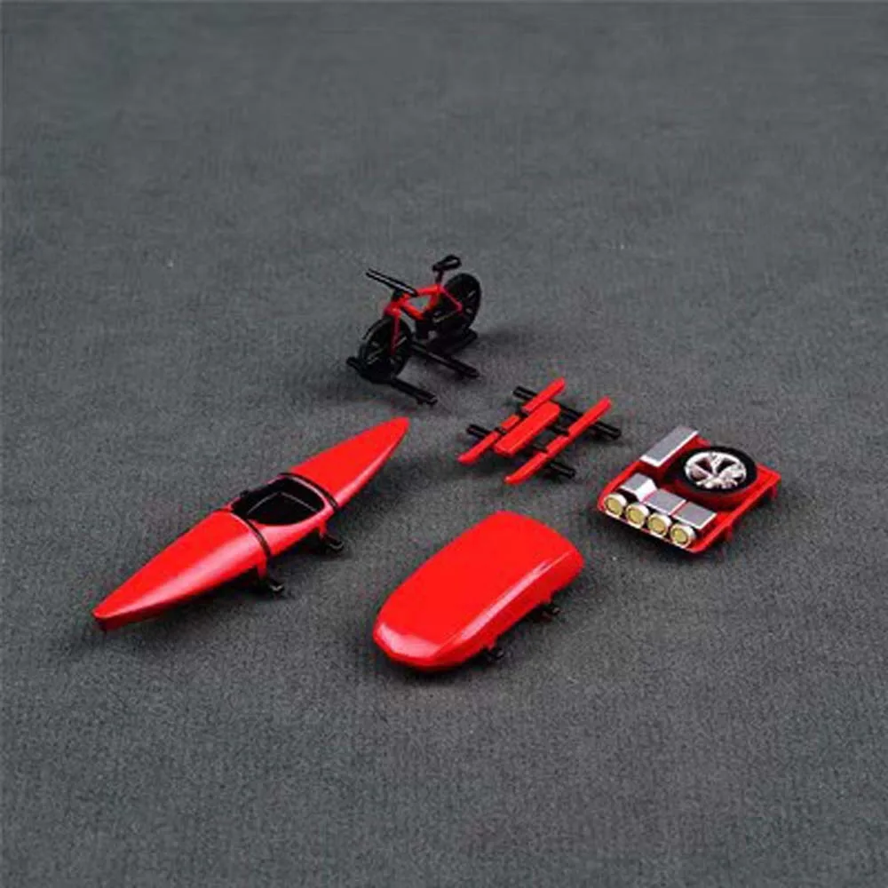 AliExpress 1:64 Scale Model Car Roof Toys Travel Off-road Series Display Toys 1/64 Car Roof Accessories Bicycle Kayak Plastic