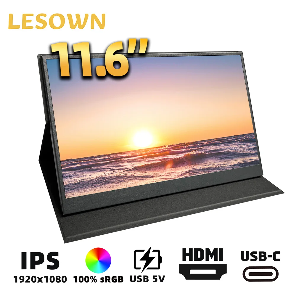 

LESOWN 11,6-дюймовый компактный монитор с сенсорным экраном IPS 1920x1080 и дополнительным краем, режим расширения, дублирования и вторичного экрана