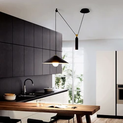 Nordic industrial chandelier Restaurant Bar Counter Pulley Lifting pendent lights Home Decor Dinng Suspension Droplight
