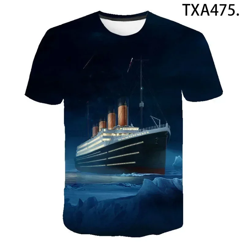 Titanic 3D Print T Shirt Men Women Children Short Sleeve Love TV Titanic T-shirt Harajuku Boy Girl Cool Tops Tee Clothing