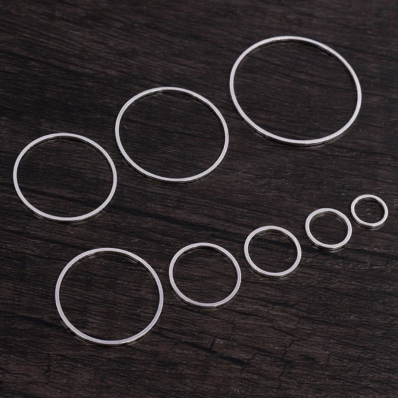 8-40mm Brass Closed Ring Earring Wires Hoops Pendant Connectors Rings For DIY Jewelry Making Supplies Accessories