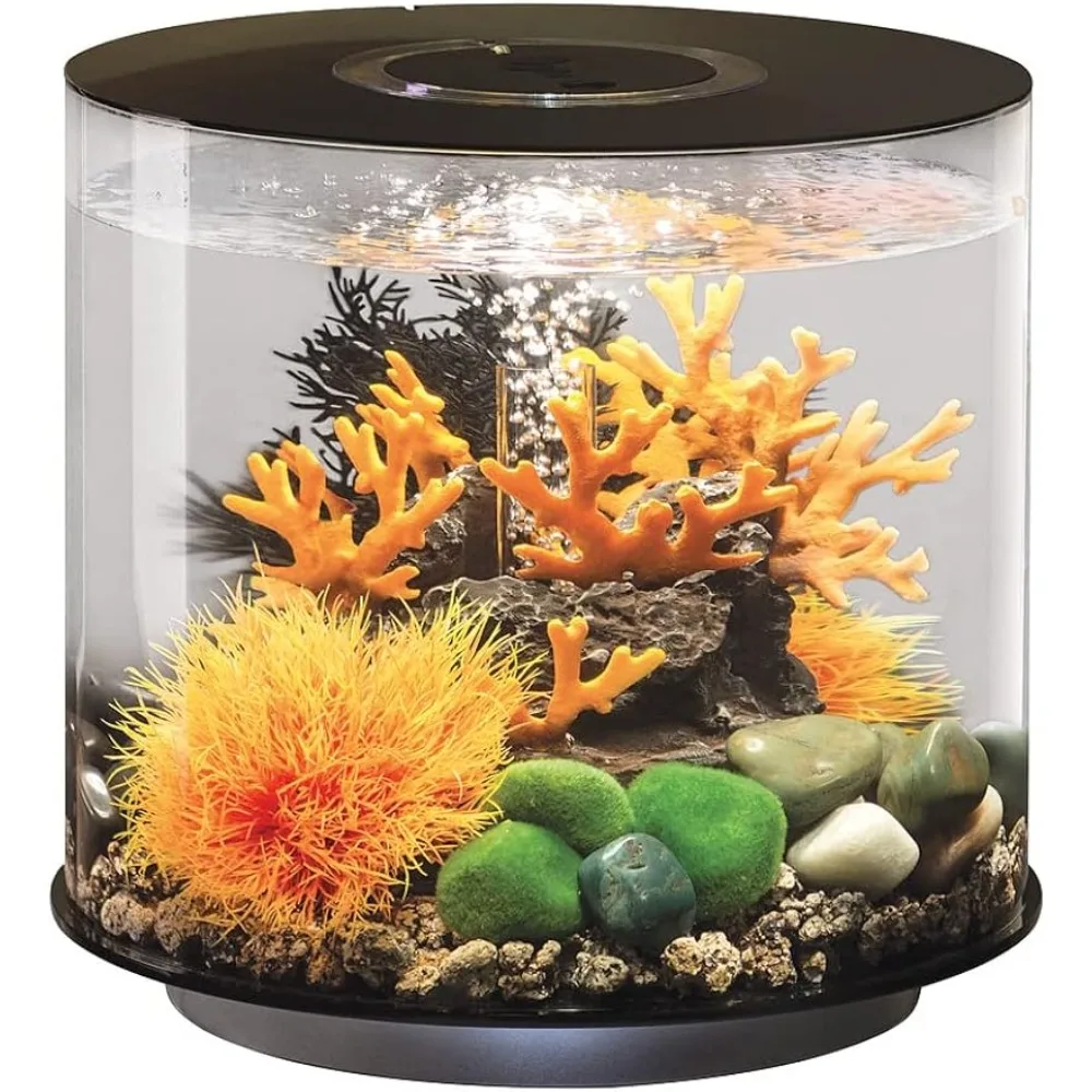 

Aquariums and Fish Tanks Black Aquarium for Fish Fishbowl Glass Aquatic Pet Supplies Products Home Garden