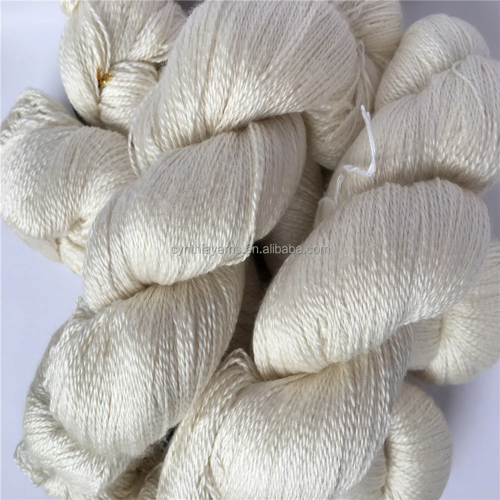 Merino wool/silk nature undyed hand knitting yarn for baby