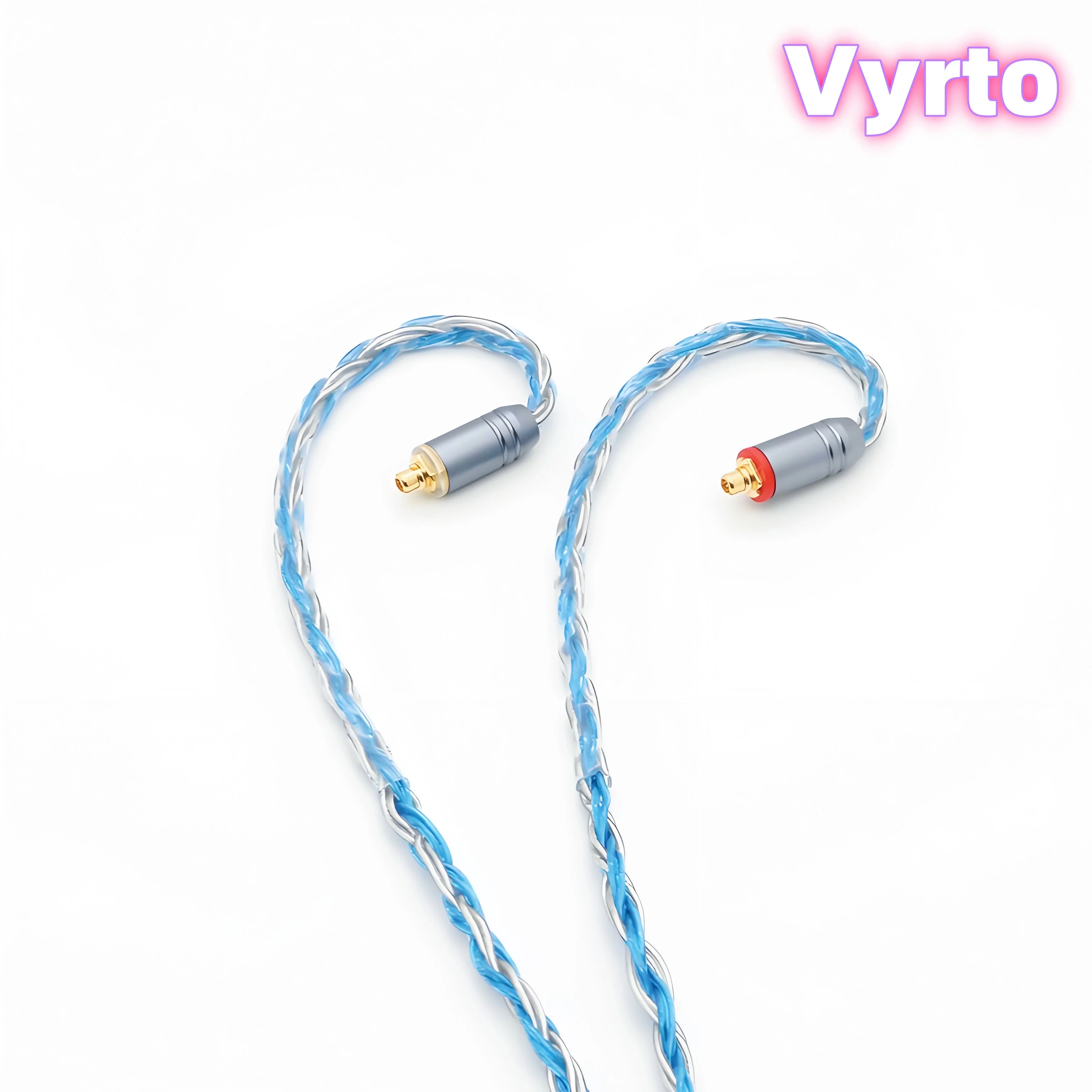 Кабель Vyrto-68 IEM, синий, серый, монокристаллический, медный, посеребренный, кабель для обновления MMCX/0,78/QDC/TFZ
