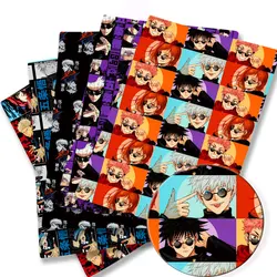 Jujutsu Kaisen tkanina Cartoon DIY 140x50CM tkanina bawełniana poliestrowa ręcznie robiona do szycia patchworku tkanina z nadrukiem tkanina anime