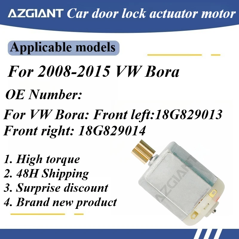 

AZGIANT FC-280SC-20150 Car door lock motor for 2008-2015 VW Bora High quality copper carbon brush replacement parts 9 teeth OEM