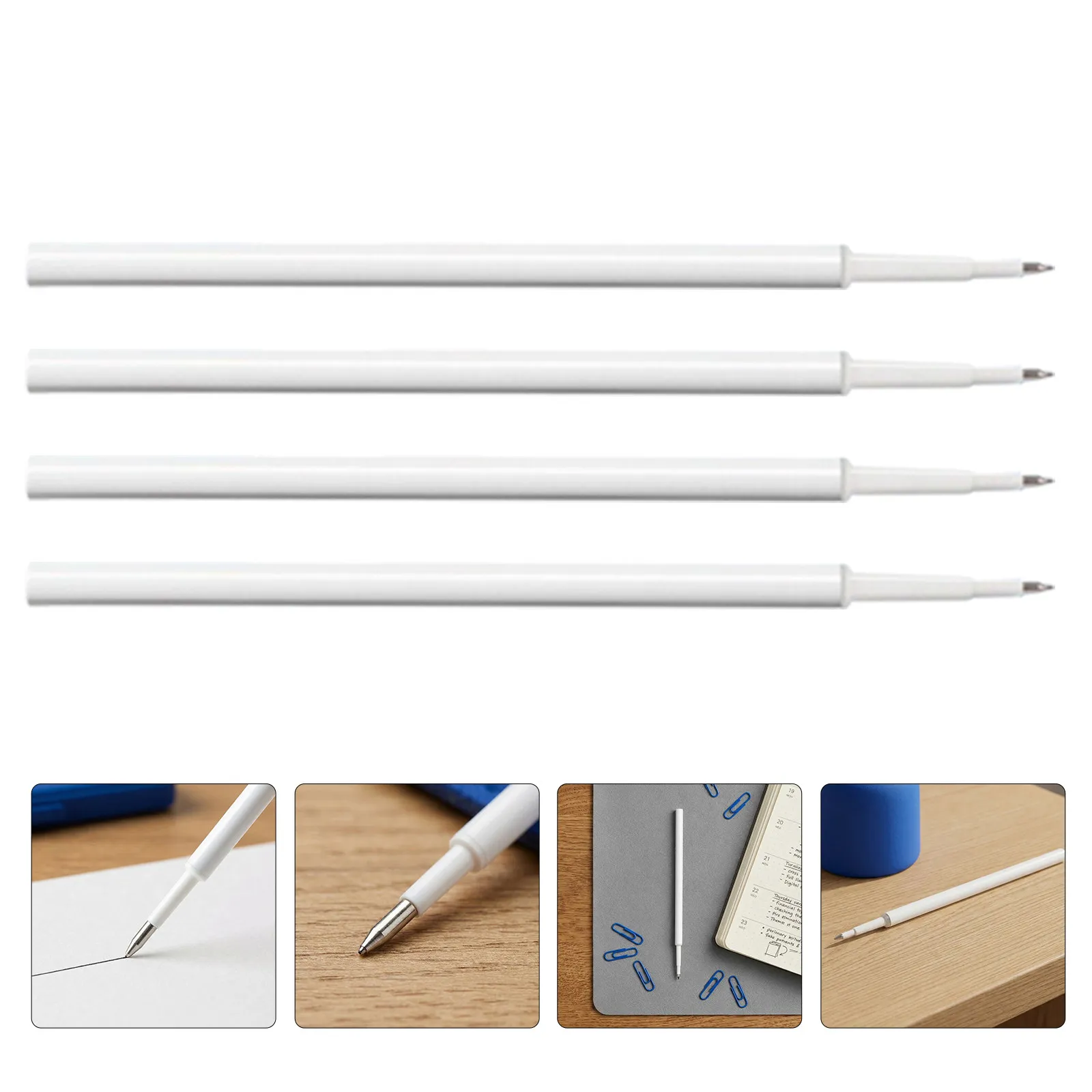 

120Pcs Black Gel Pen Refills 0.5mm Fine Point for Ballpoint Pens Smooth Fade Proof Writing Refill Ink Office School Home