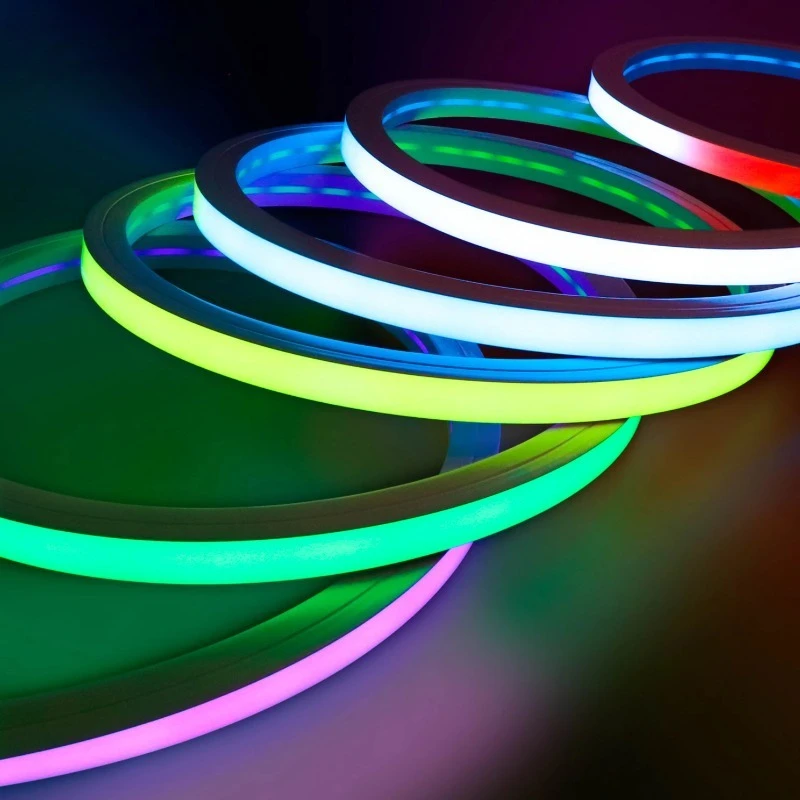 

Full Color Programmable Lamp Tube Silicone Rope Strap Flexible Light Emitting Diode Outdoor Decoration Neon Light