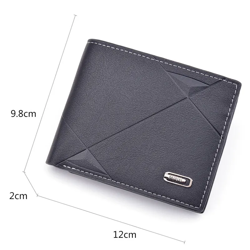 Short Men Wallets Clutch Slim Card Holder Zipper Coin Pocket Mens Print Wallet New Fashion Brand Photo Holder Small Male Purses