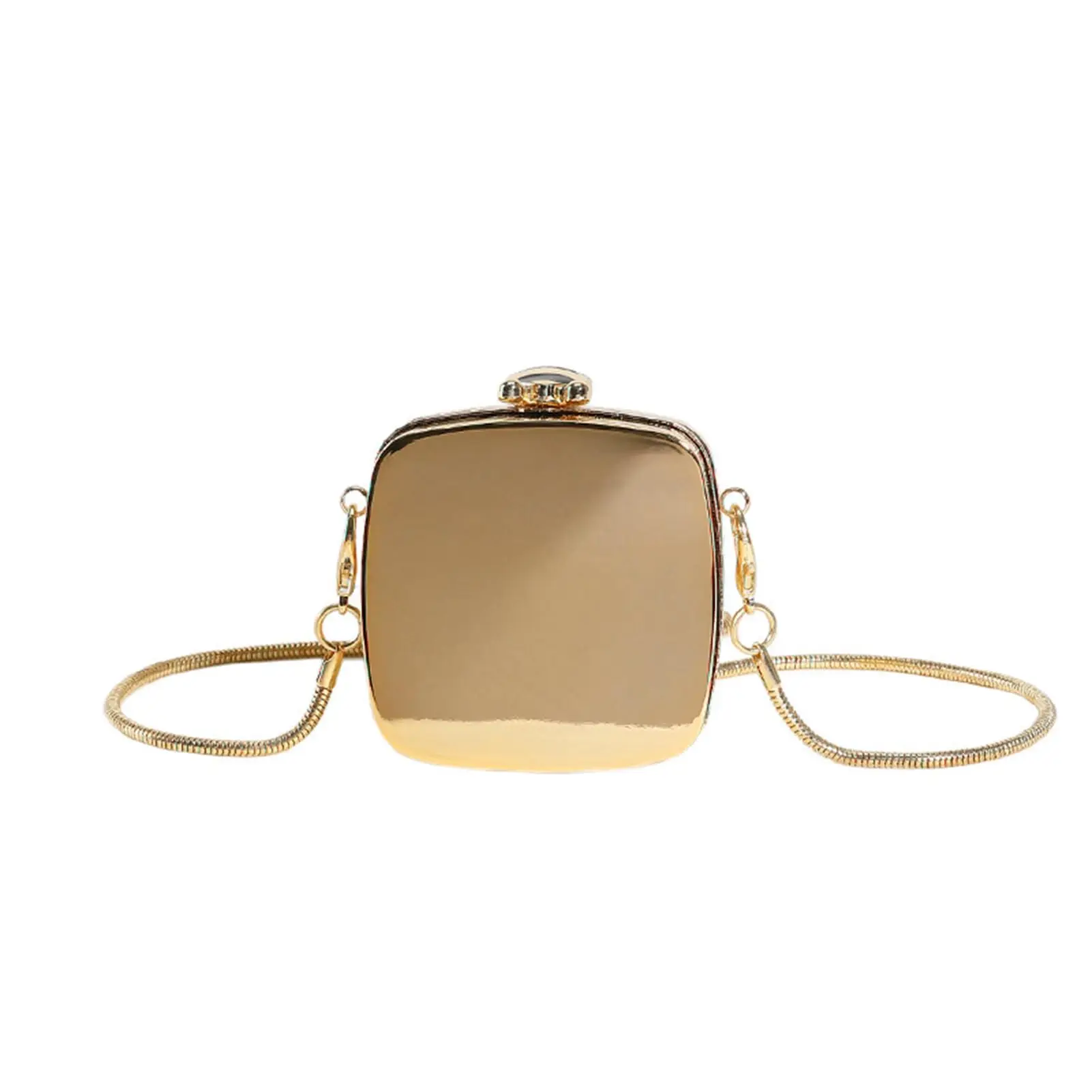 Mini bolso de mano cuadrado pequeño con cadena para mujer, bandolera acrílica brillante, bolsos cruzados, bolso de hombro