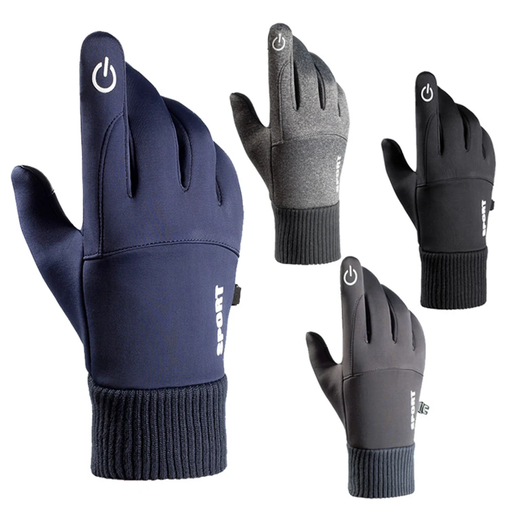 Guantes de motocicleta Guantes de invierno cálidos dedos completos Guantes calefactables impermeables calefacción mano Moto esquí pantalla táctil Guantes de lana