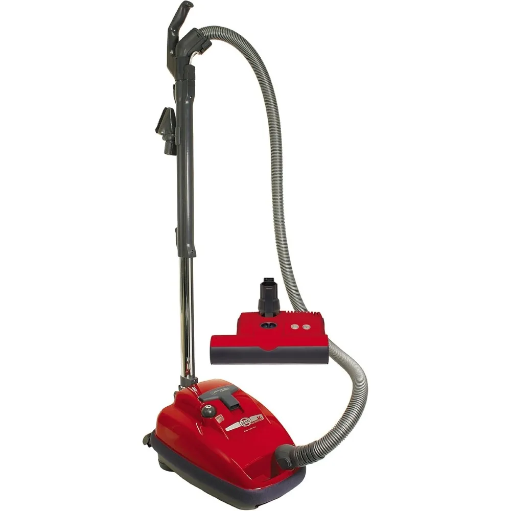 Canister Vacuum with ET-1 Powerhead and Parquet Brush, Red - Corded