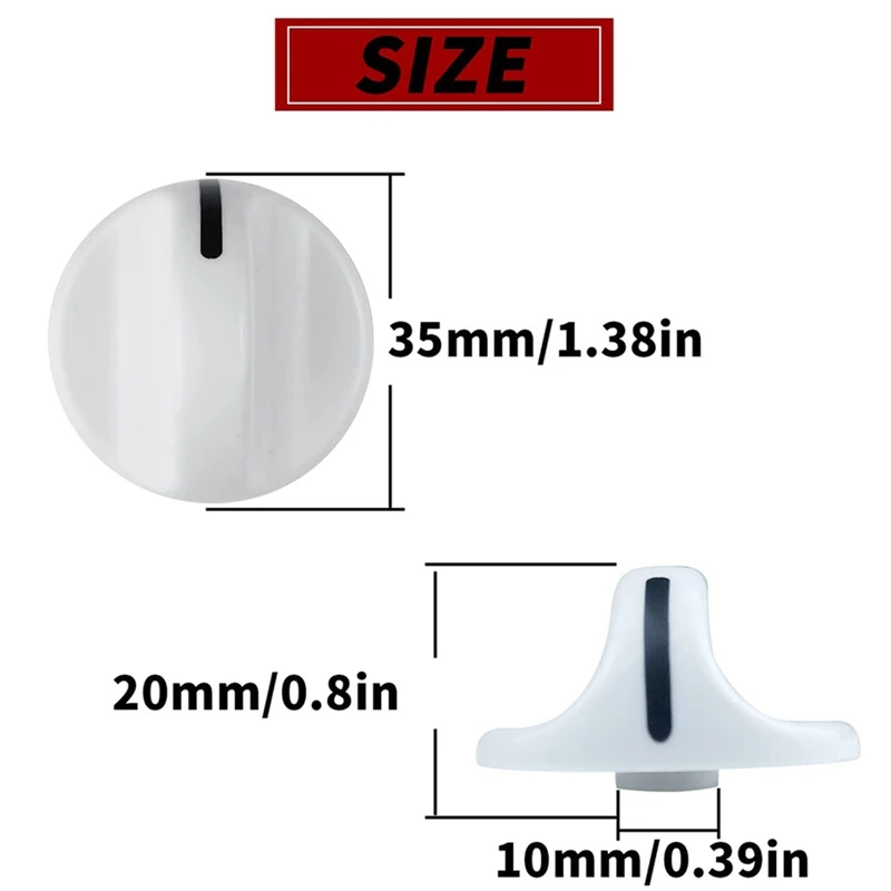 Perilla de temporizador de secador, accesorios de repuesto 131965300, reemplaza a 131666601, 131666604, AP2107936, PS419092, 2 unidades